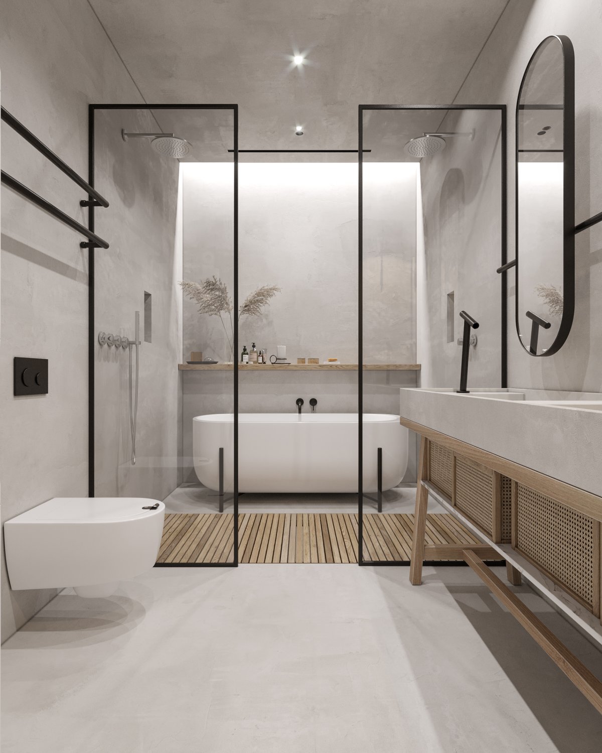 Micro-Cement Design in Bathroom