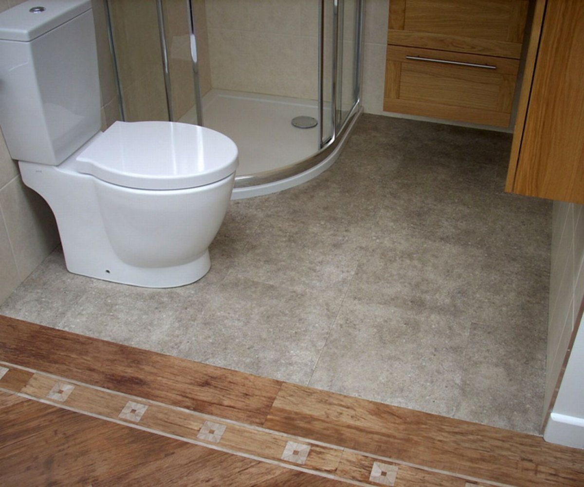 Кварцвиниловая плитка для пола в ванной