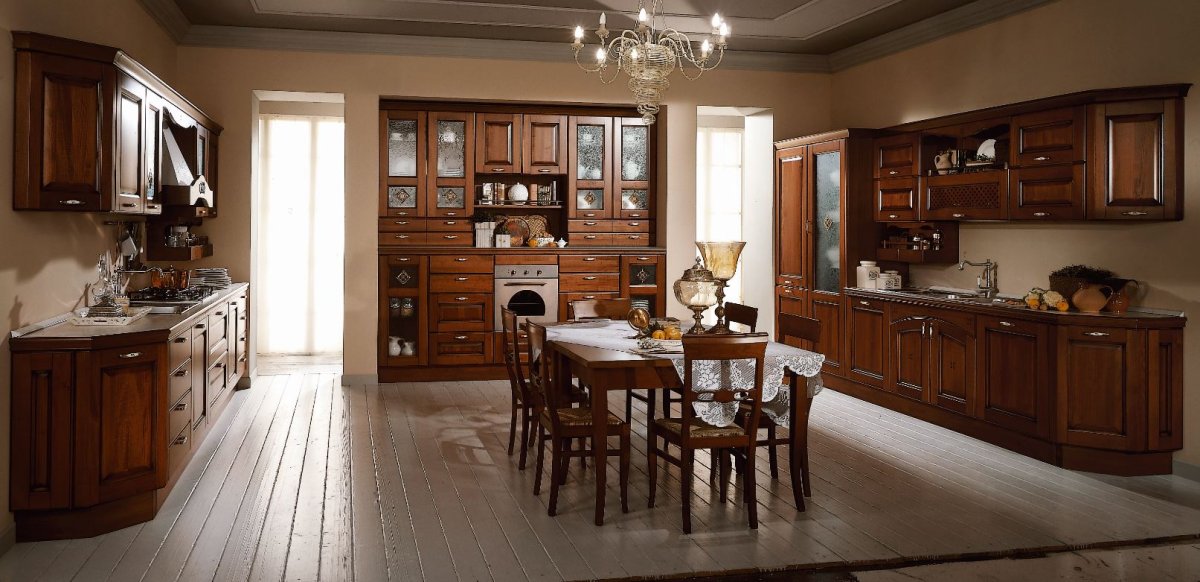 Итальянская коричневая кухня