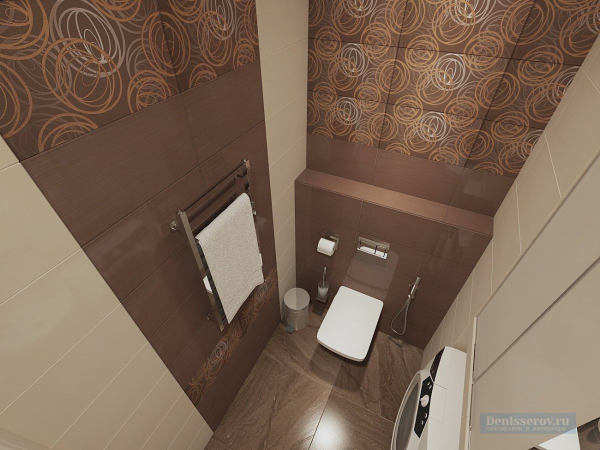 Туалет в коричневом цвете