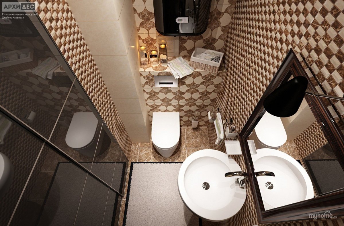 Интерьер гостевого туалета