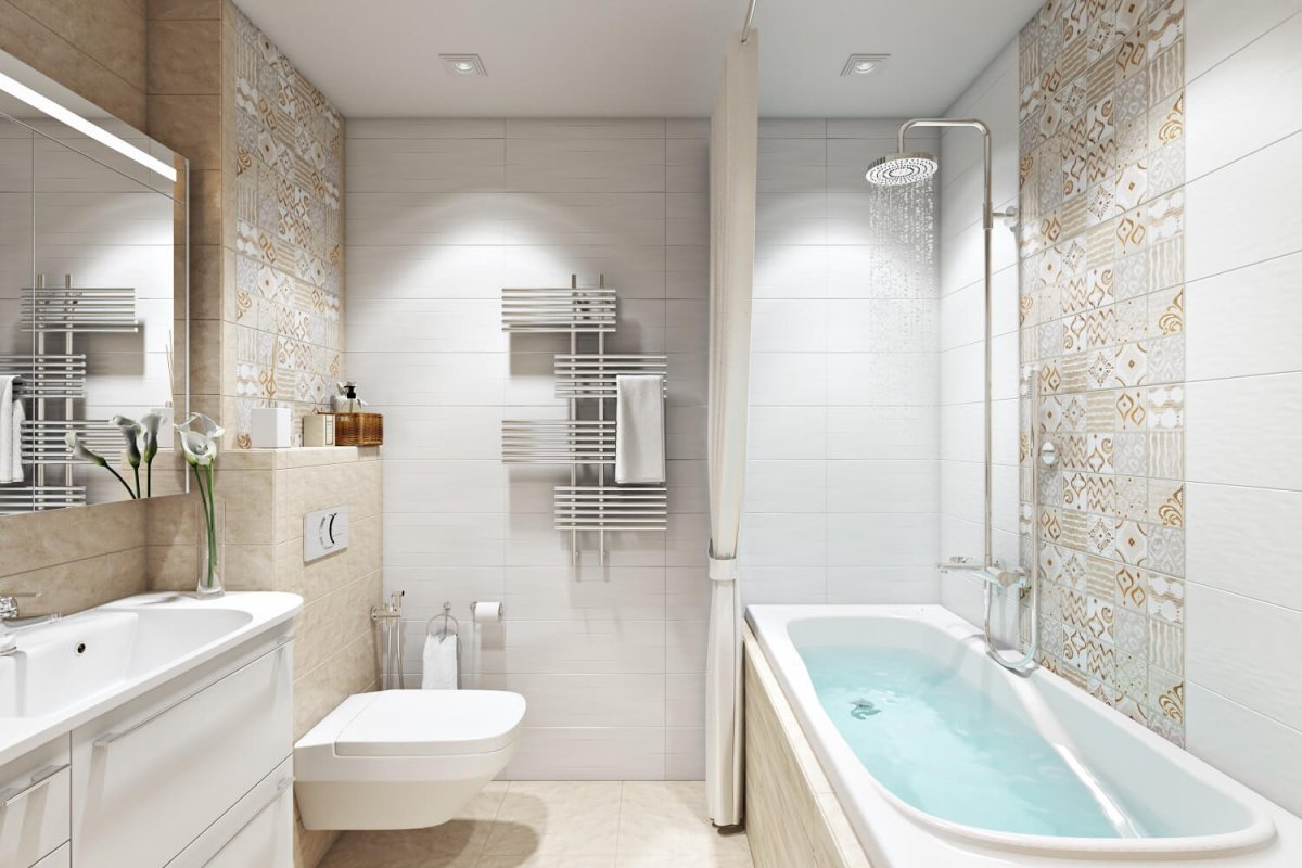 Ванна в скандинавском стиле 3 кв м