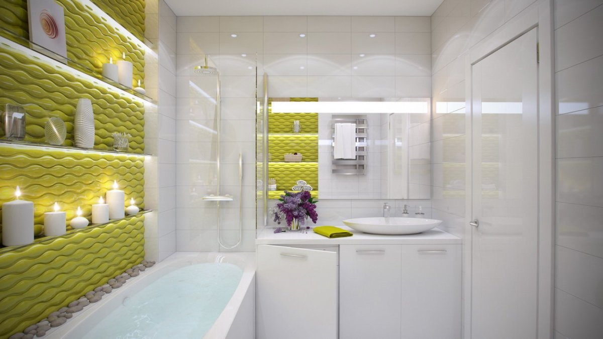 Интерьеры ванных комнат визуализации