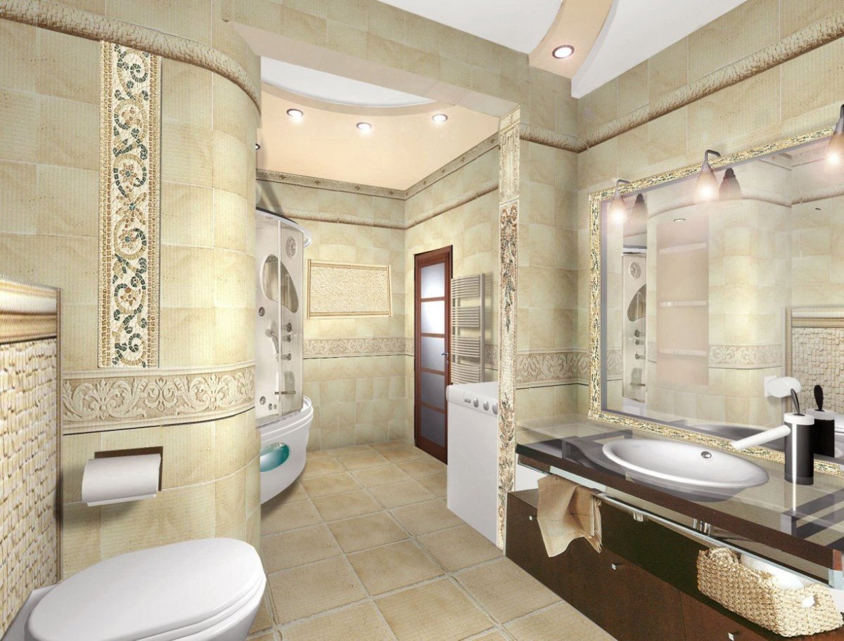 3 D визуализация ванной комнаты