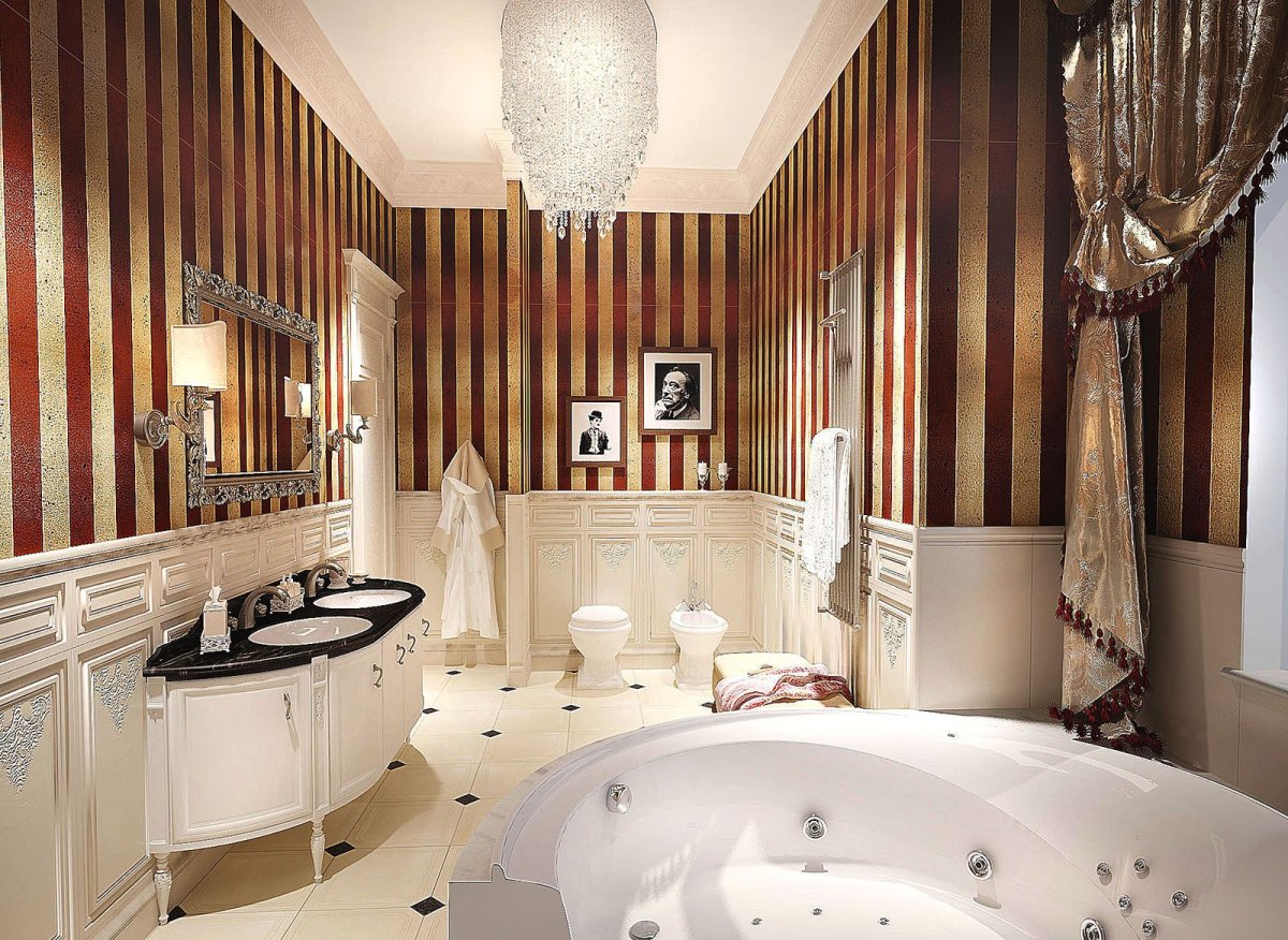 Ванна арт деко золото