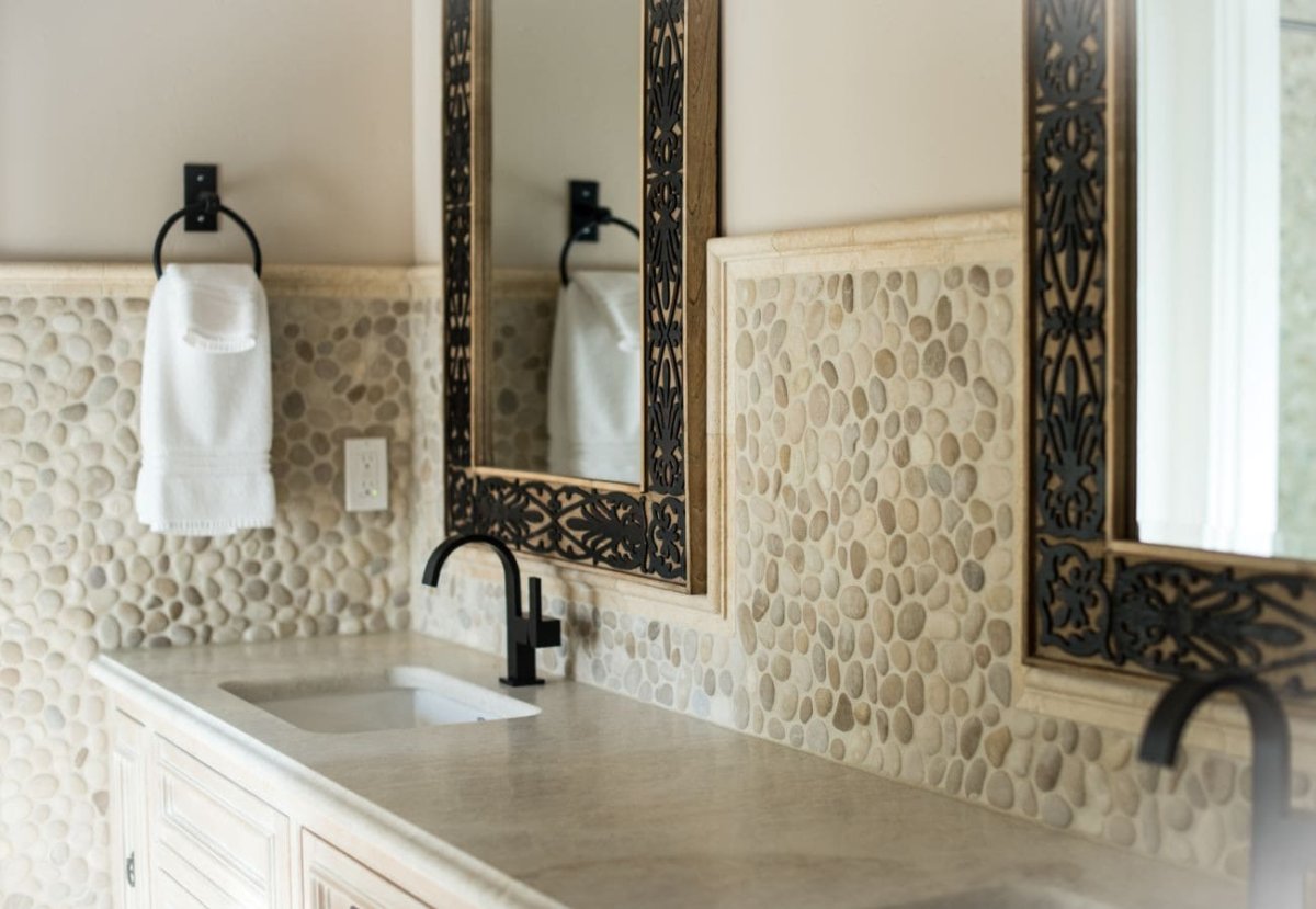 Мозаика из гальки в интерьере