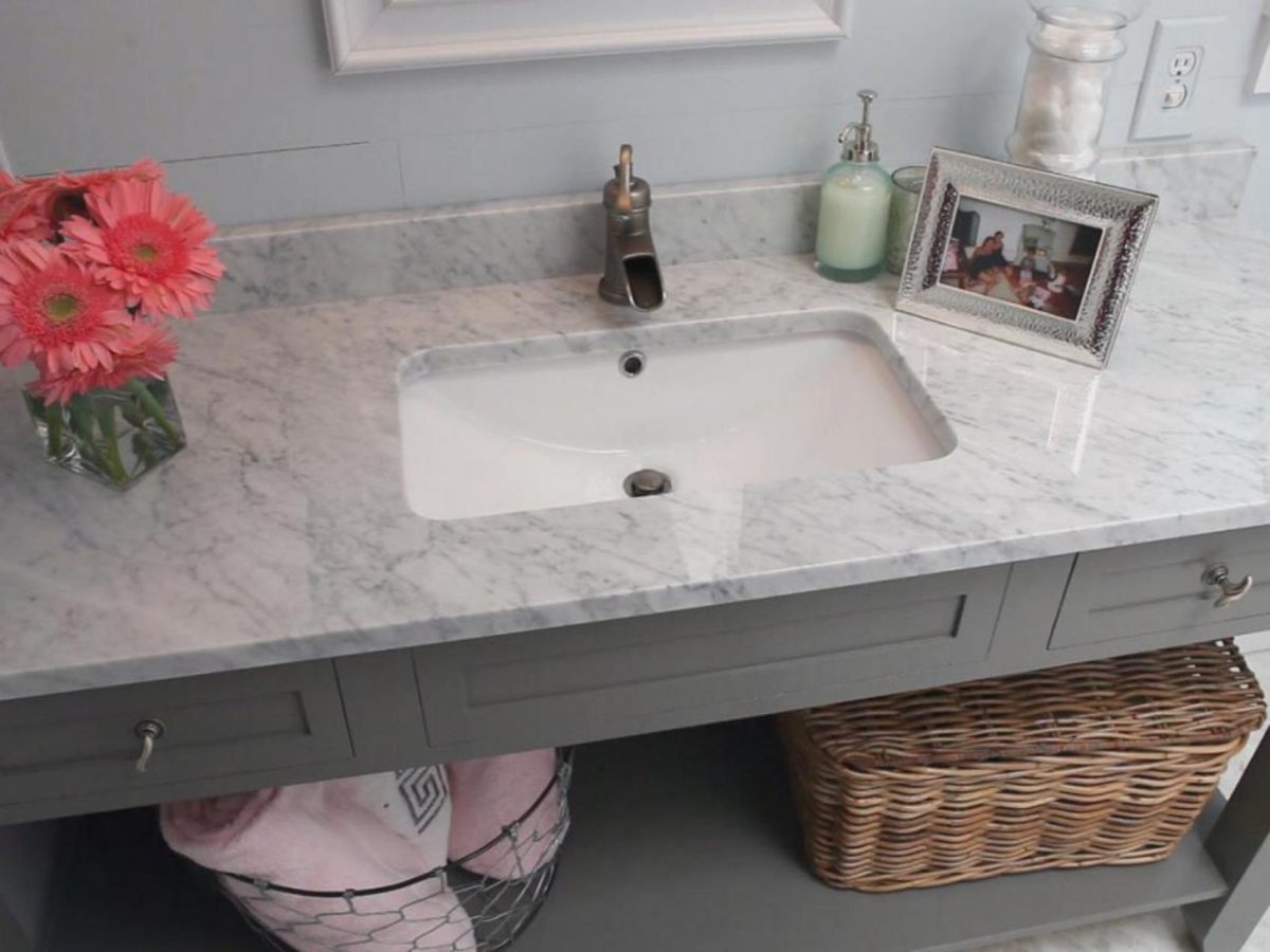 Bianco Carrara столешница раковины