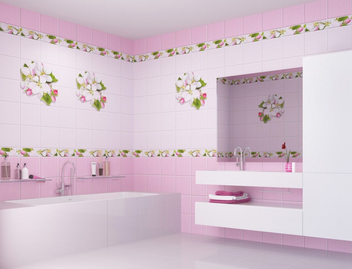 Панель ПВХ unique Яблоневый цвет розовый