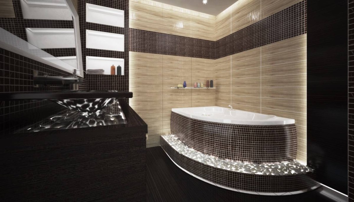 Ванная угловая Хай тек