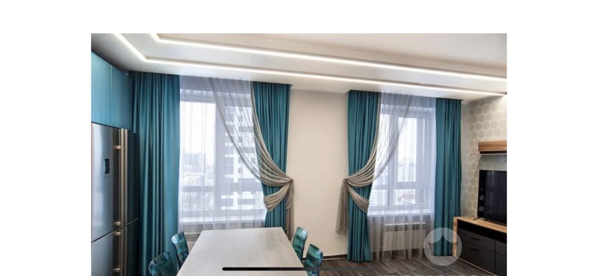 Шторы в кухне гостиной