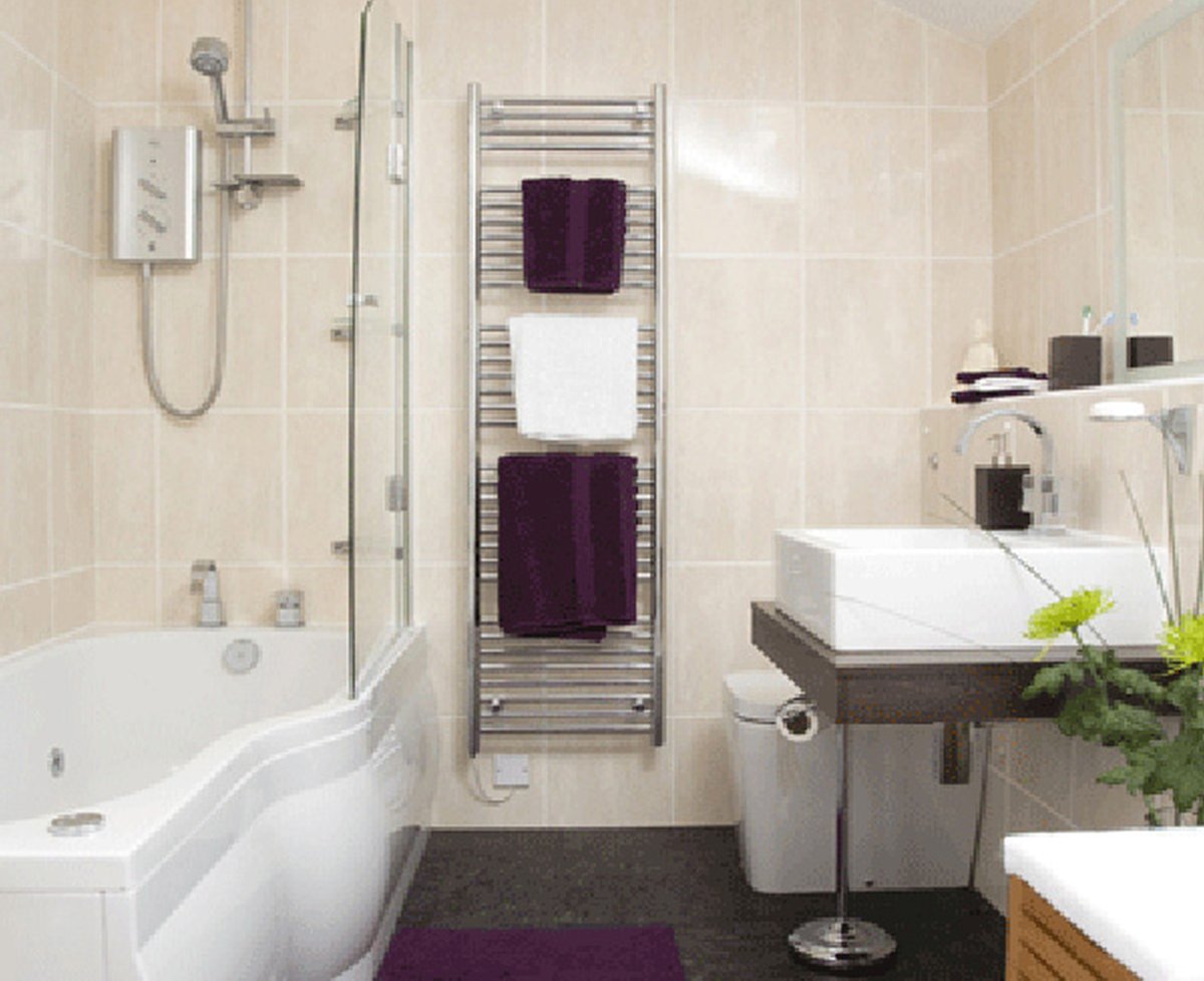 Светлая ванная комната в хрущевке