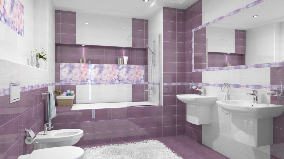 Муза керамика сиреневый 30x30