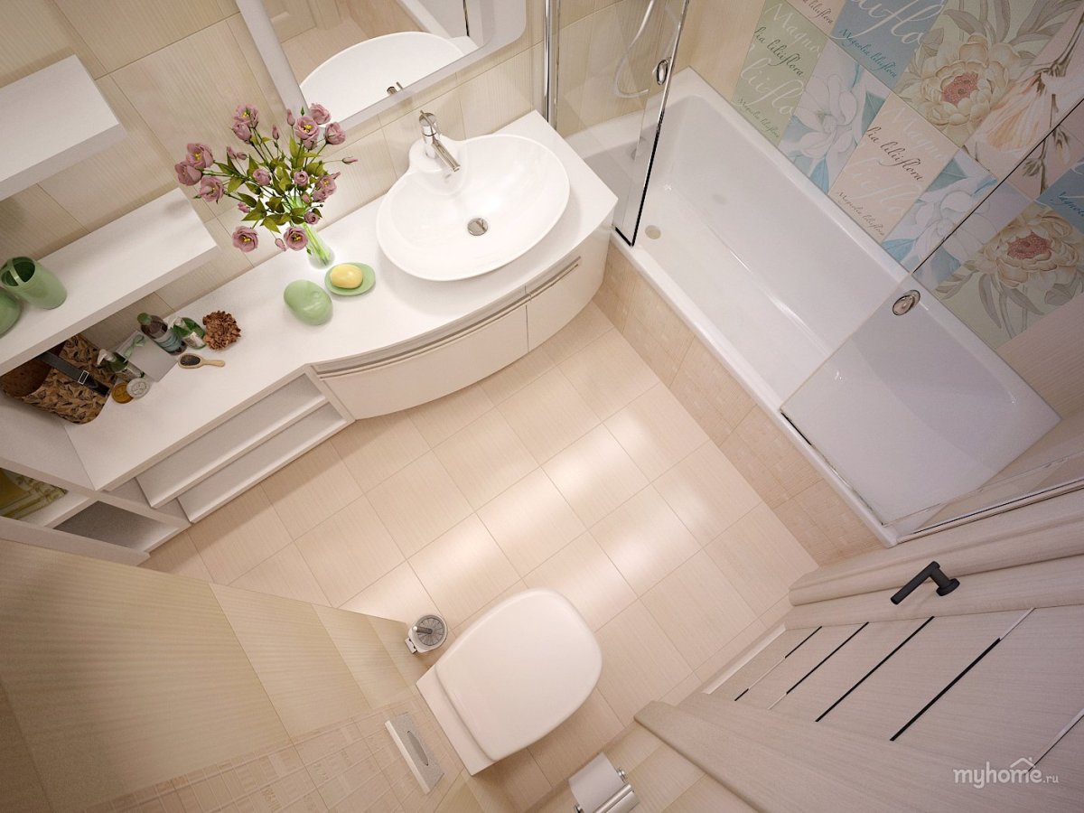 Дизайнерский проект для маленькой ванны