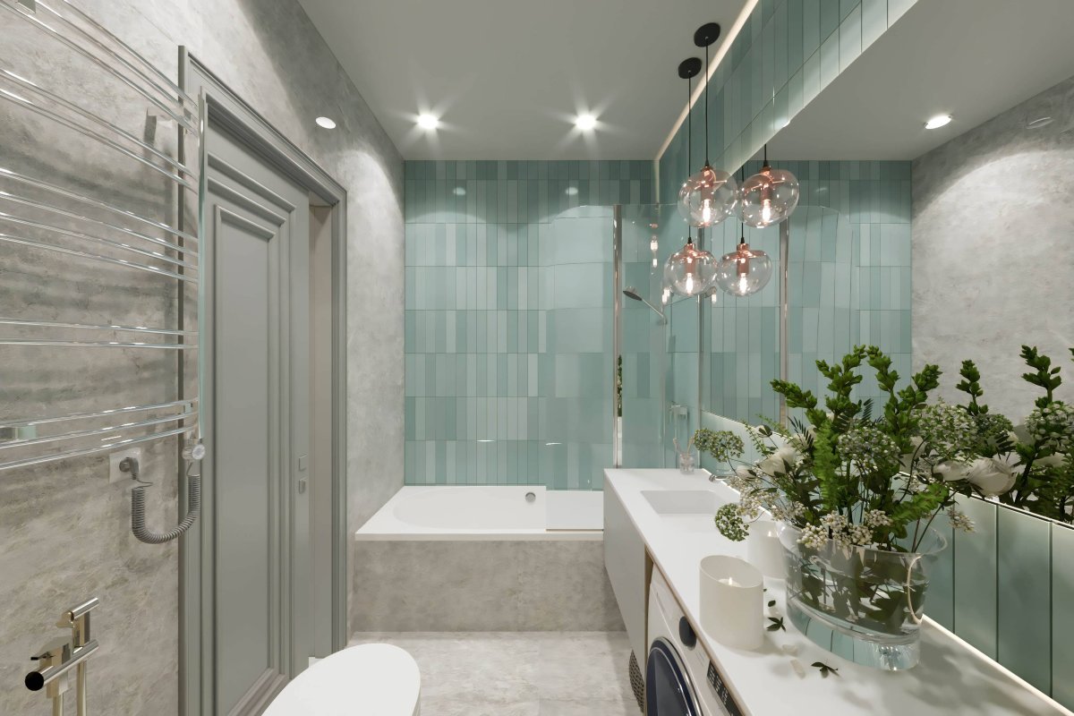 Плитка рейка в ванной