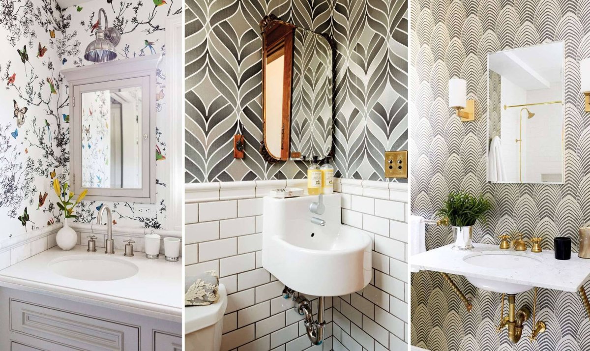 Стеклообои в ванной