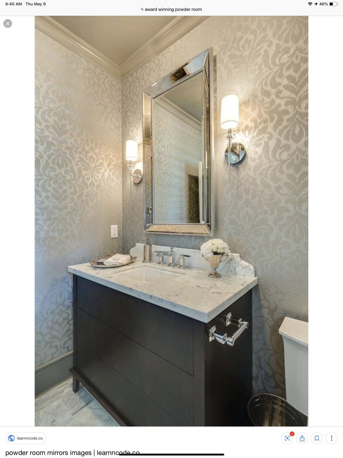 Стеклообои в ванной