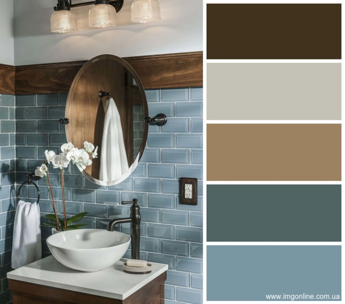 Палитра цветов для ванной комнаты