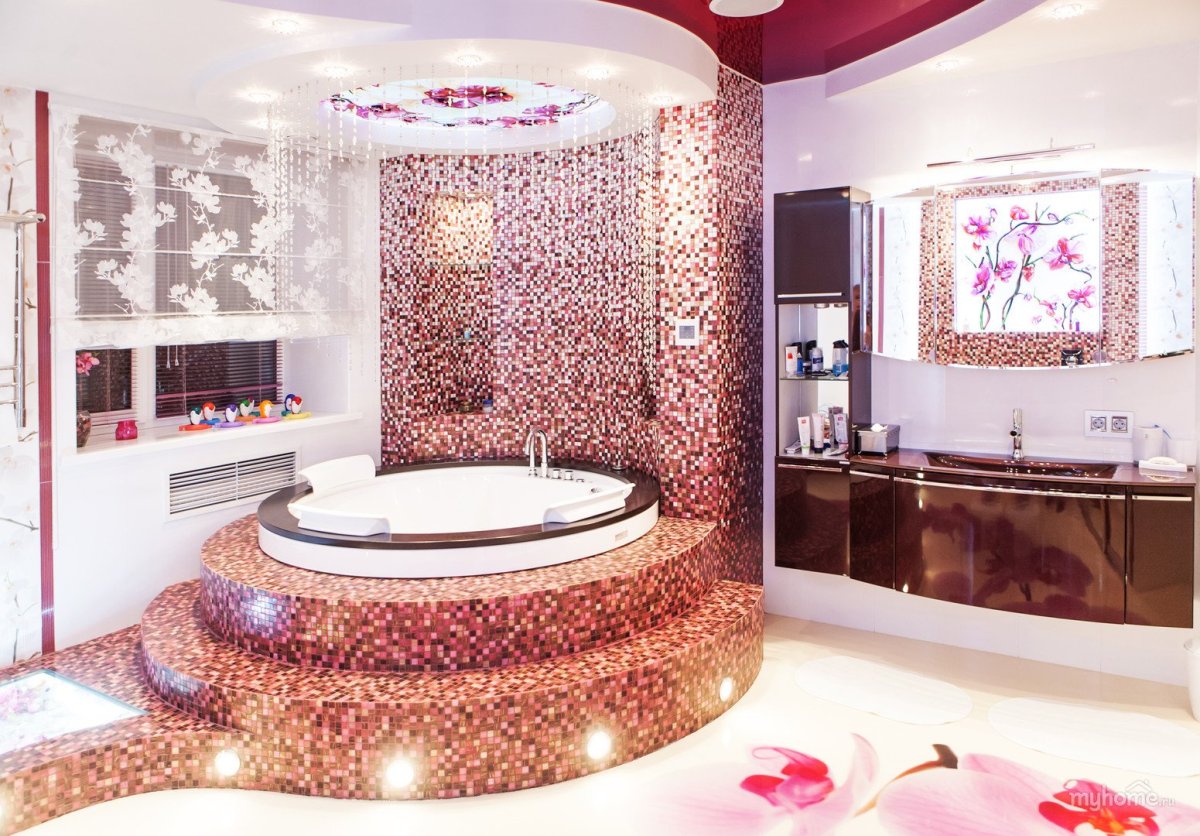 Красивая ванная комната для девушки