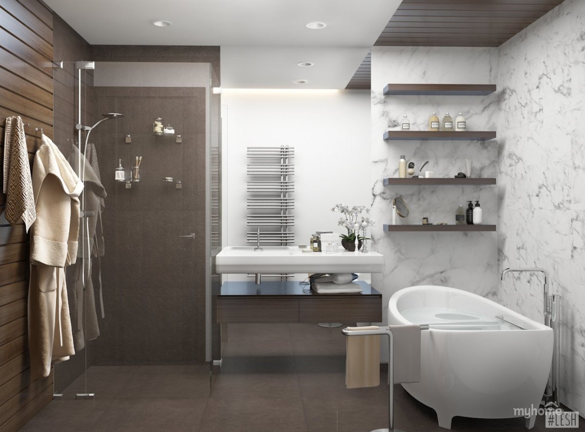 Санузел в стиле Контемпорари