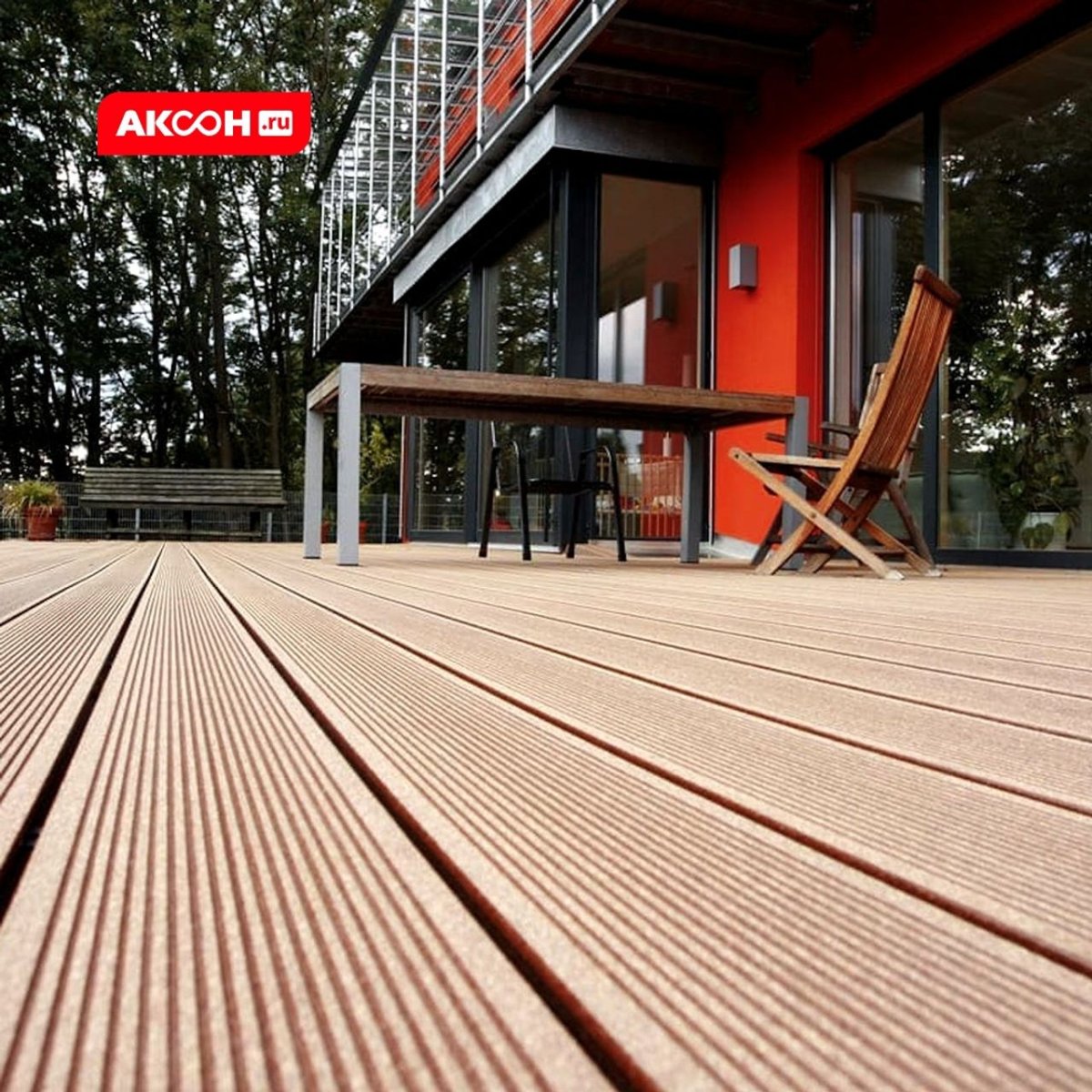 Террасная доска HARVEX Nova 152х28х3000 шоколад