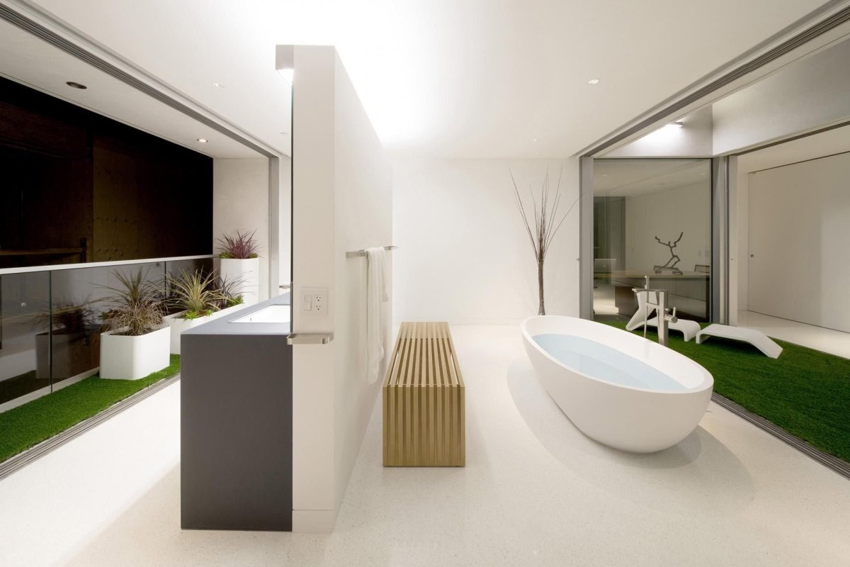 Ванная в современном минималистичном стиле