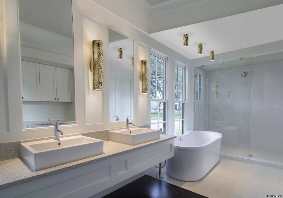 Красивые светильники в ванную комнату