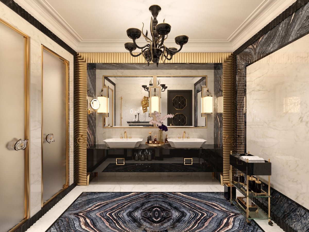 Санузел Неоклассика ар деко