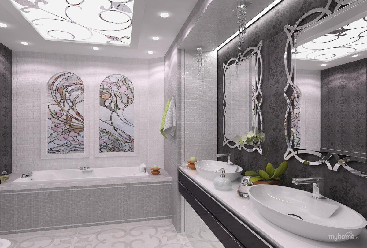 Ванная комната в стиле арт деко