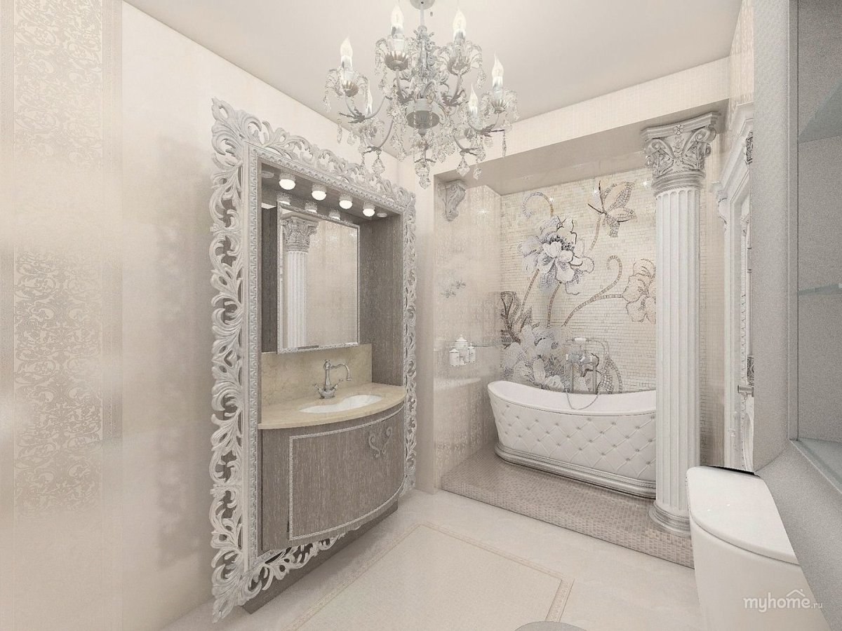 Санузел в стиле арт деко