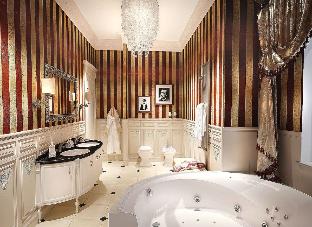 Ванна арт деко золото