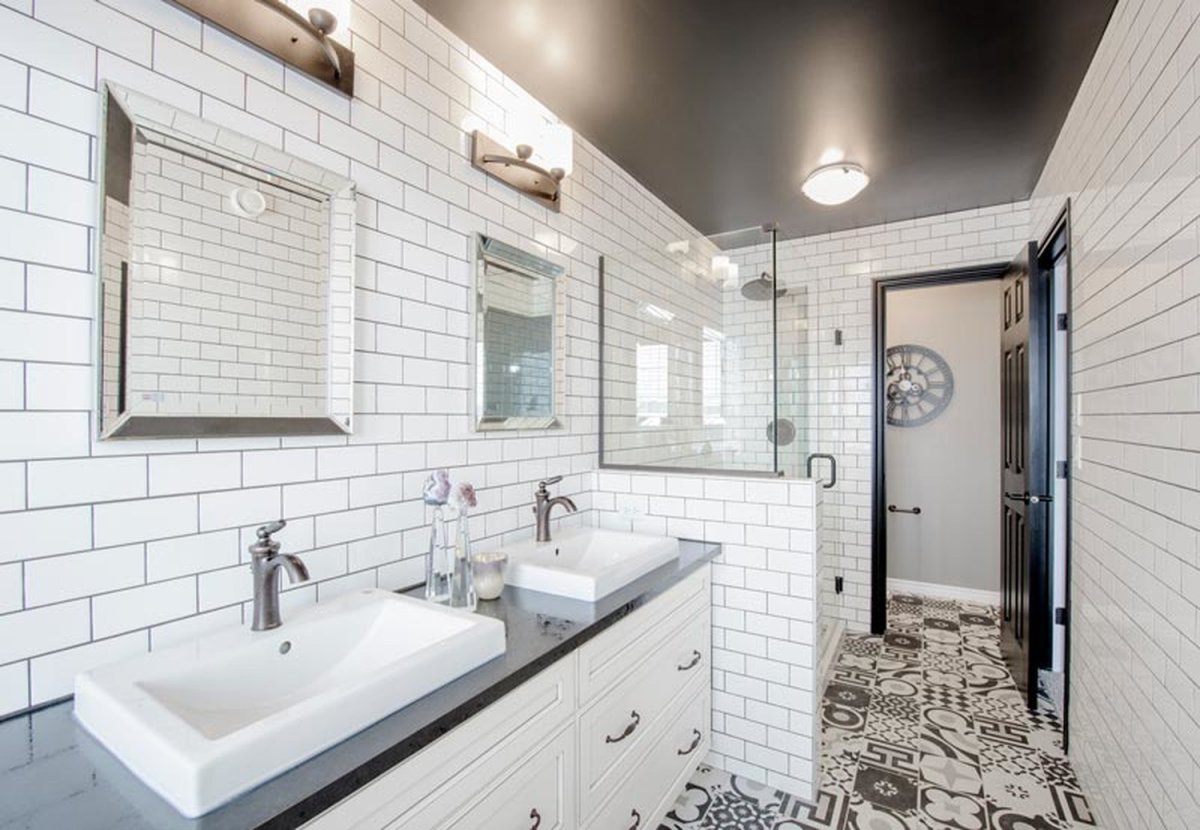 Плитка кабанчик в ванной