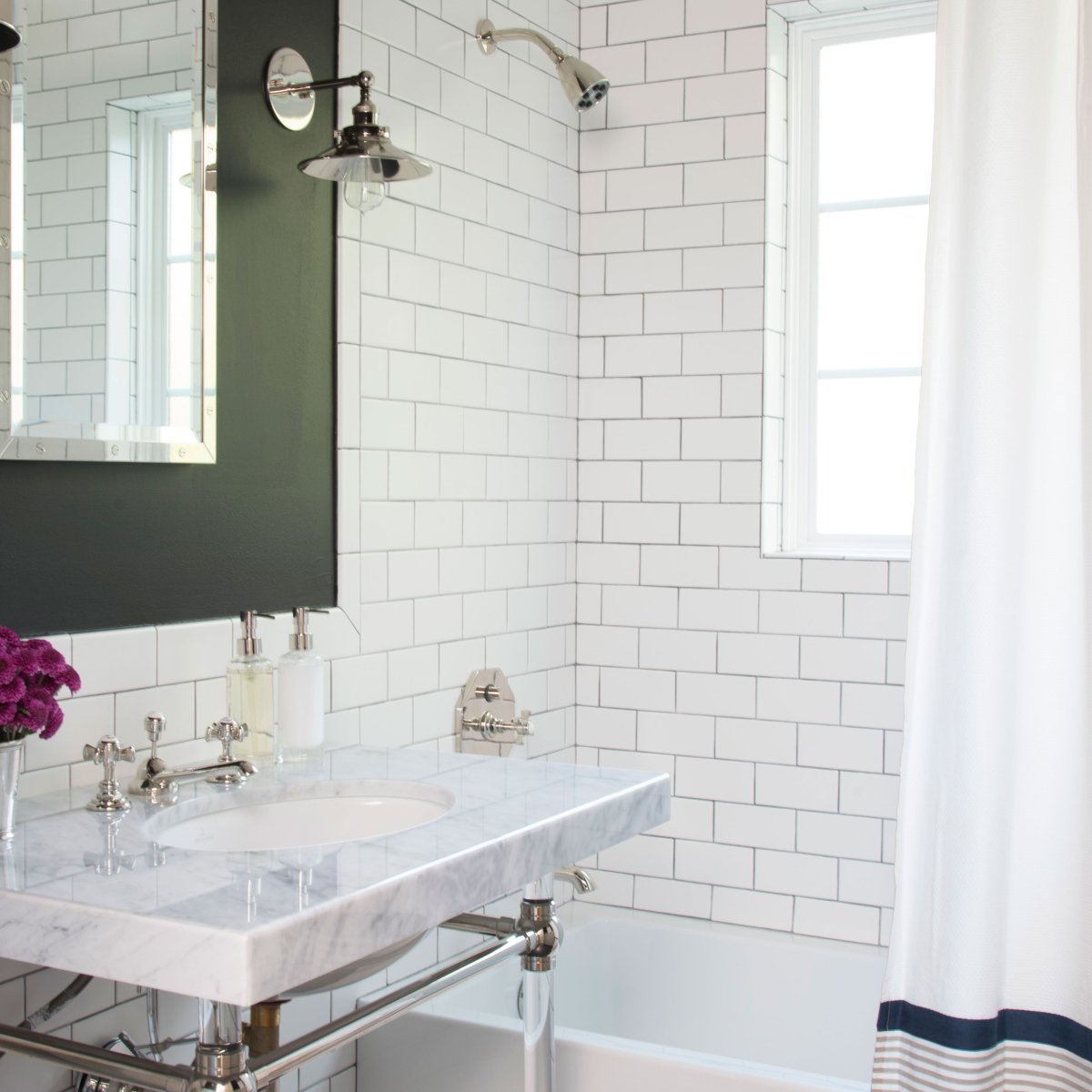 Кафель кирпичиками в ванную комнату