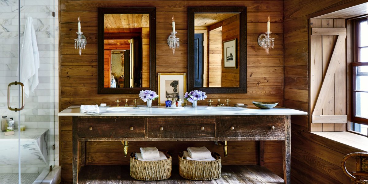 Роскошные Ванные в деревянных домах