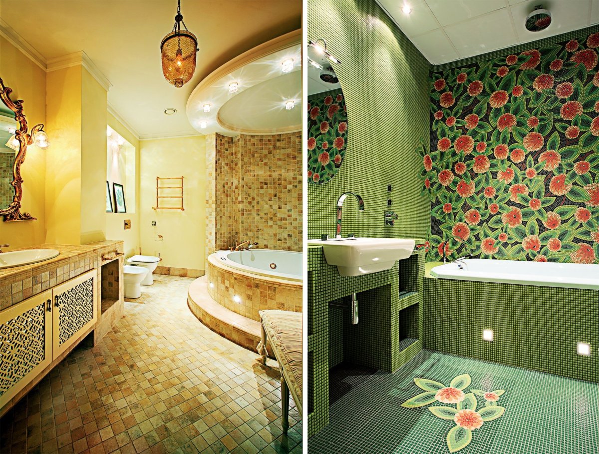 Интерьер санузел в разных стилях