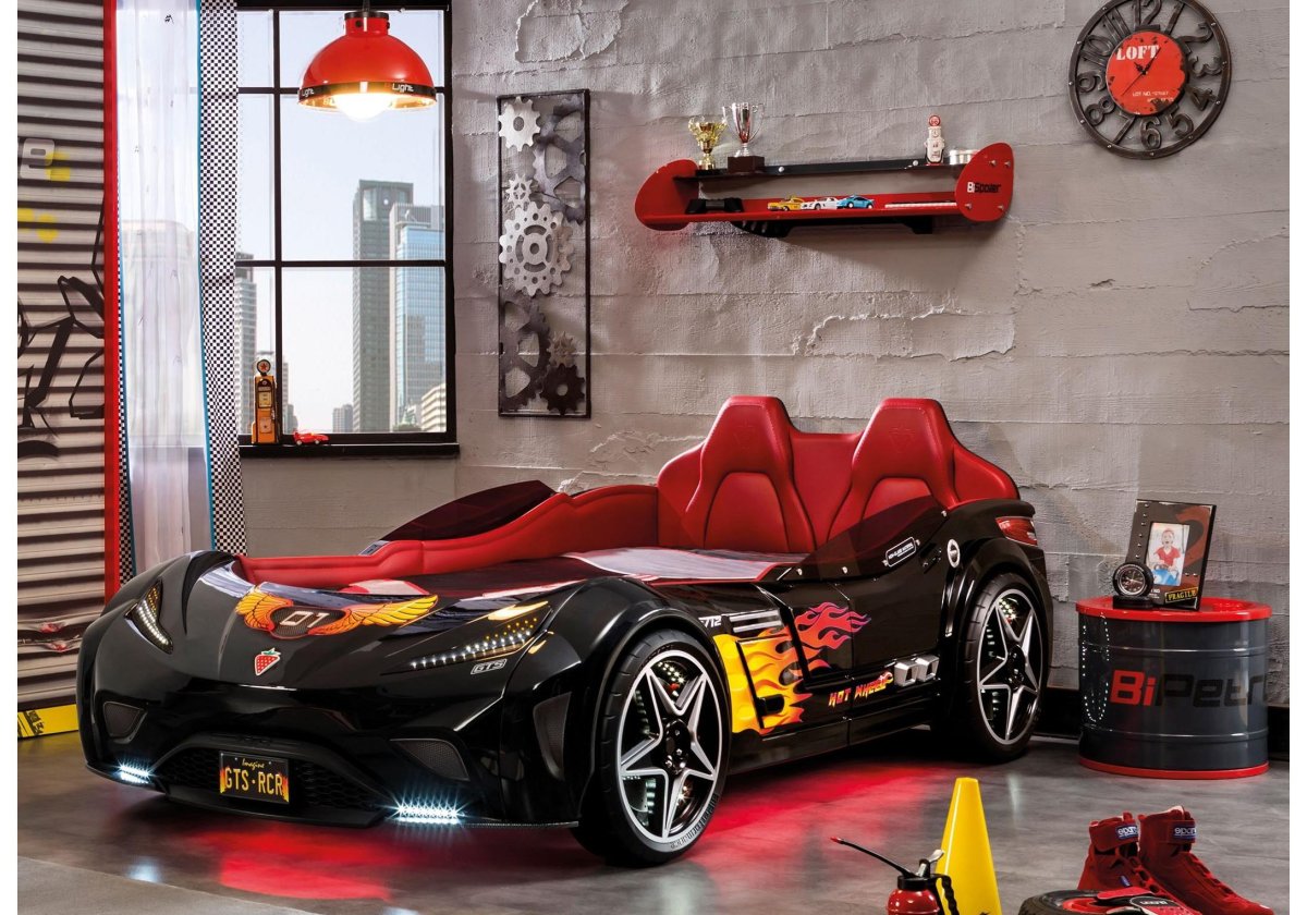 Кровать машина Cilek GTS красная