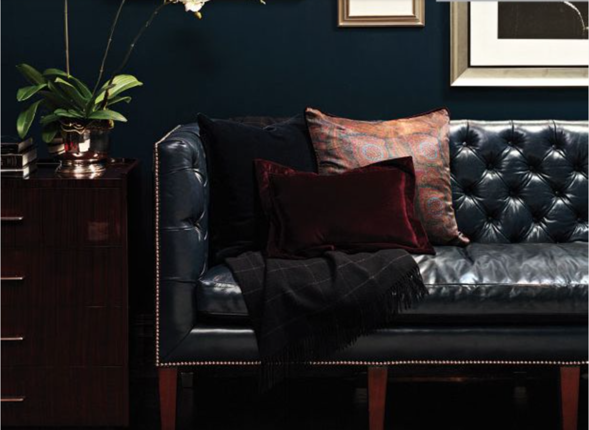 Интерьеры в черной коже