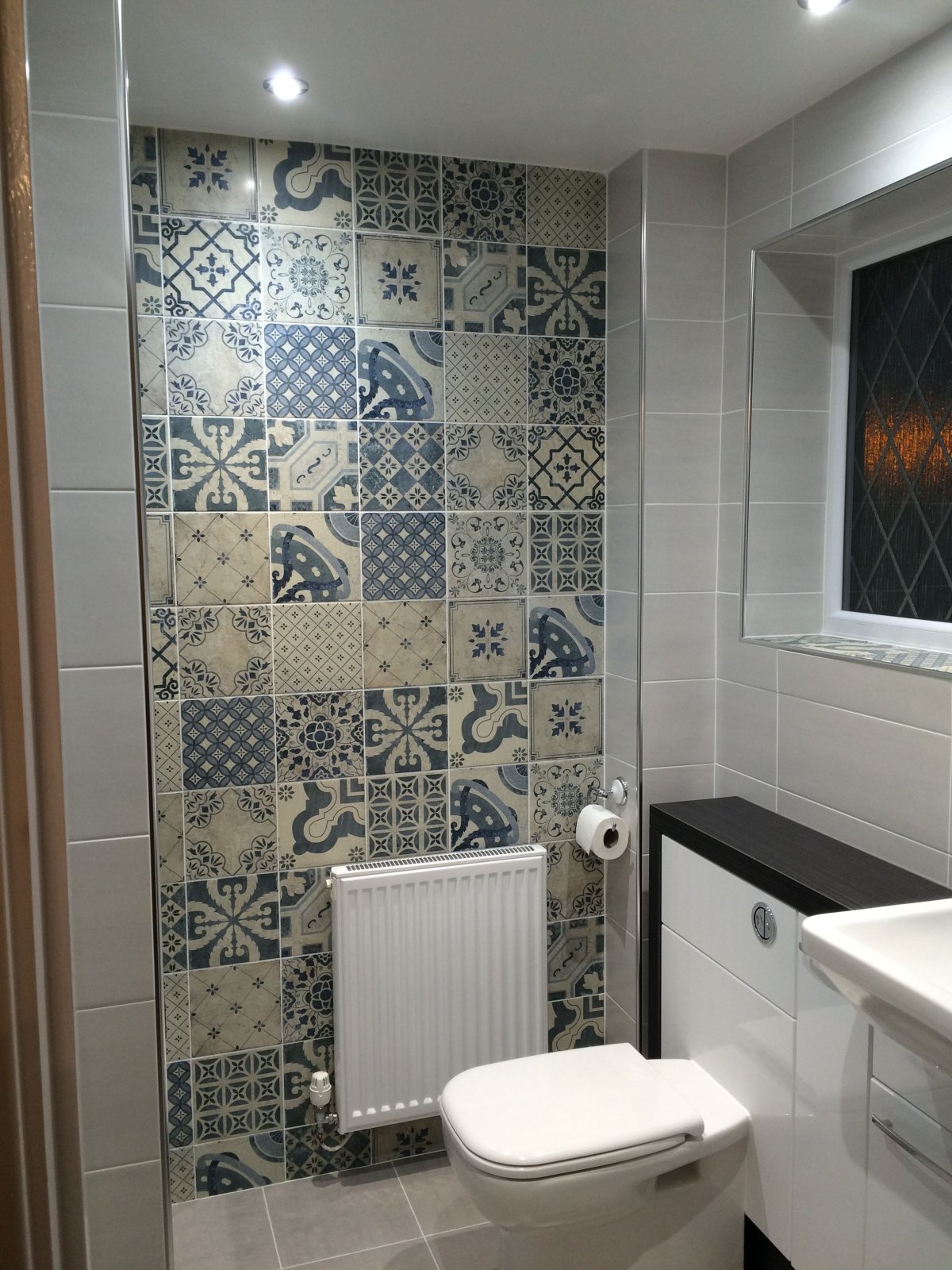 Душевая в стиле пэчворк