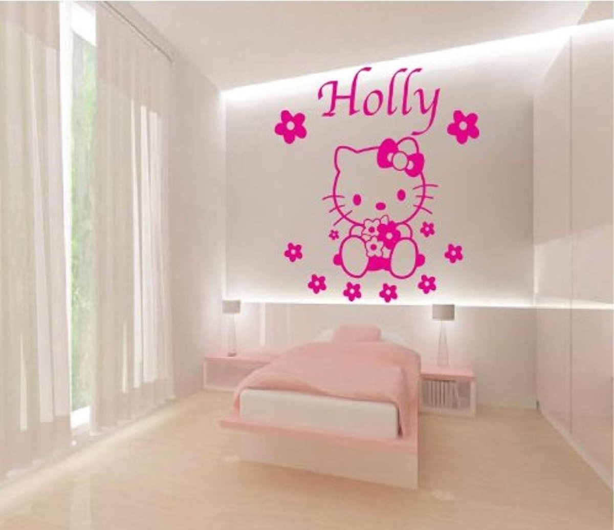 Обои в спальню в стиле Хелло Китти