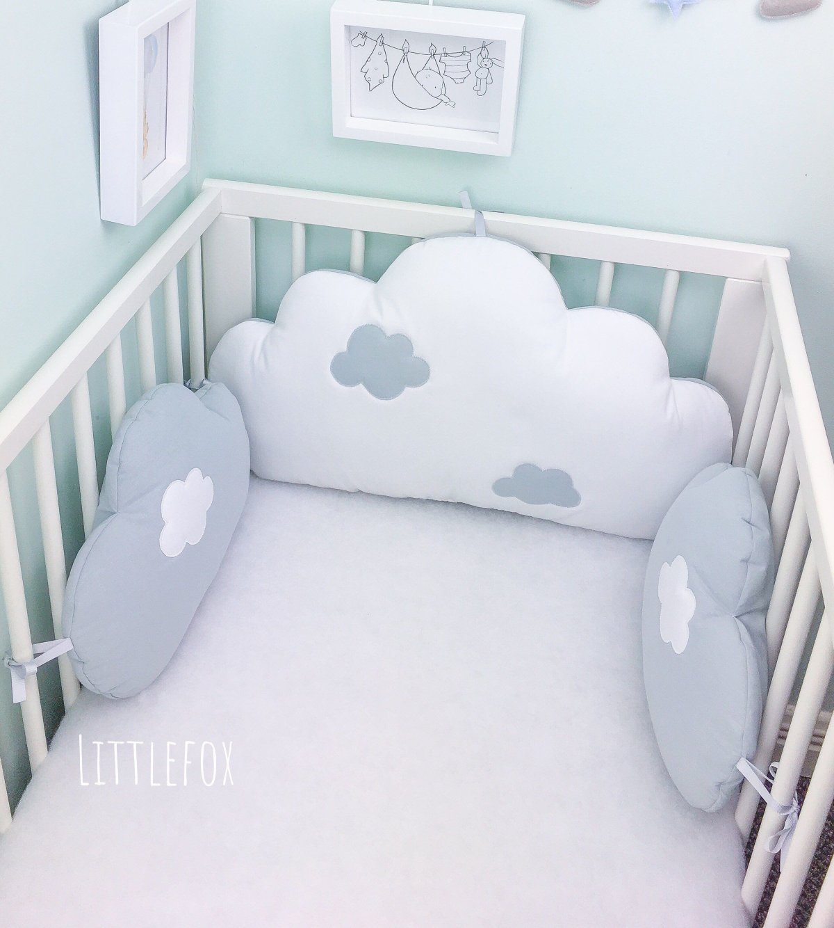 Бортики облака в кроватку