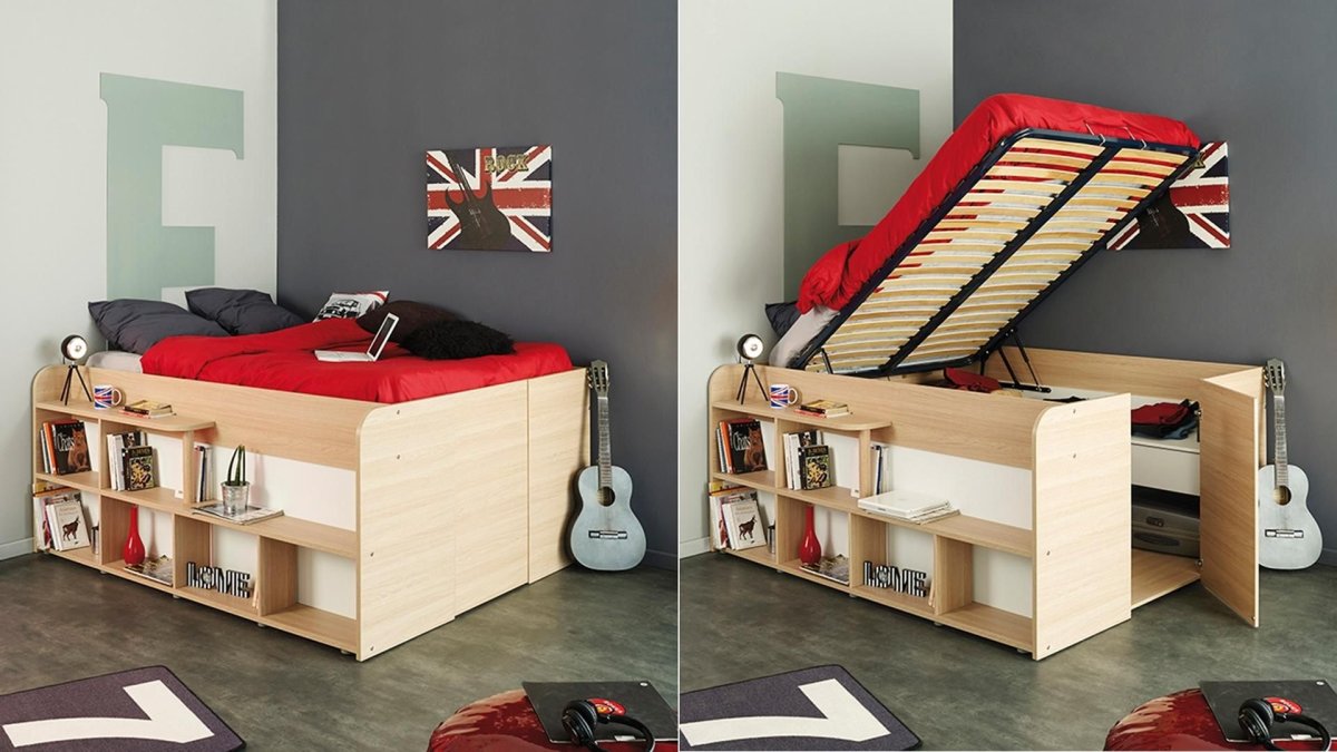 Высокая кровать шкаф