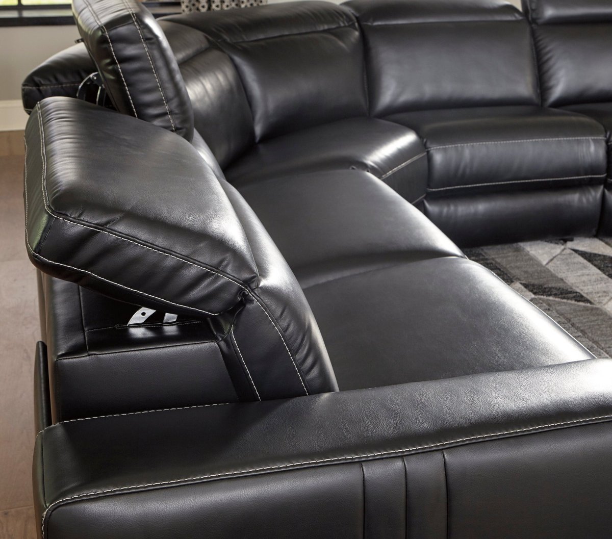 Диван Болтон реклайнеры натуральная кожа