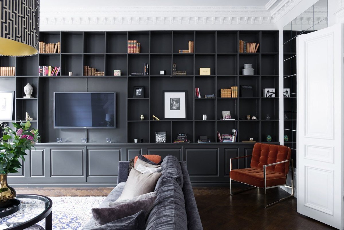 Книжный шкаф черный