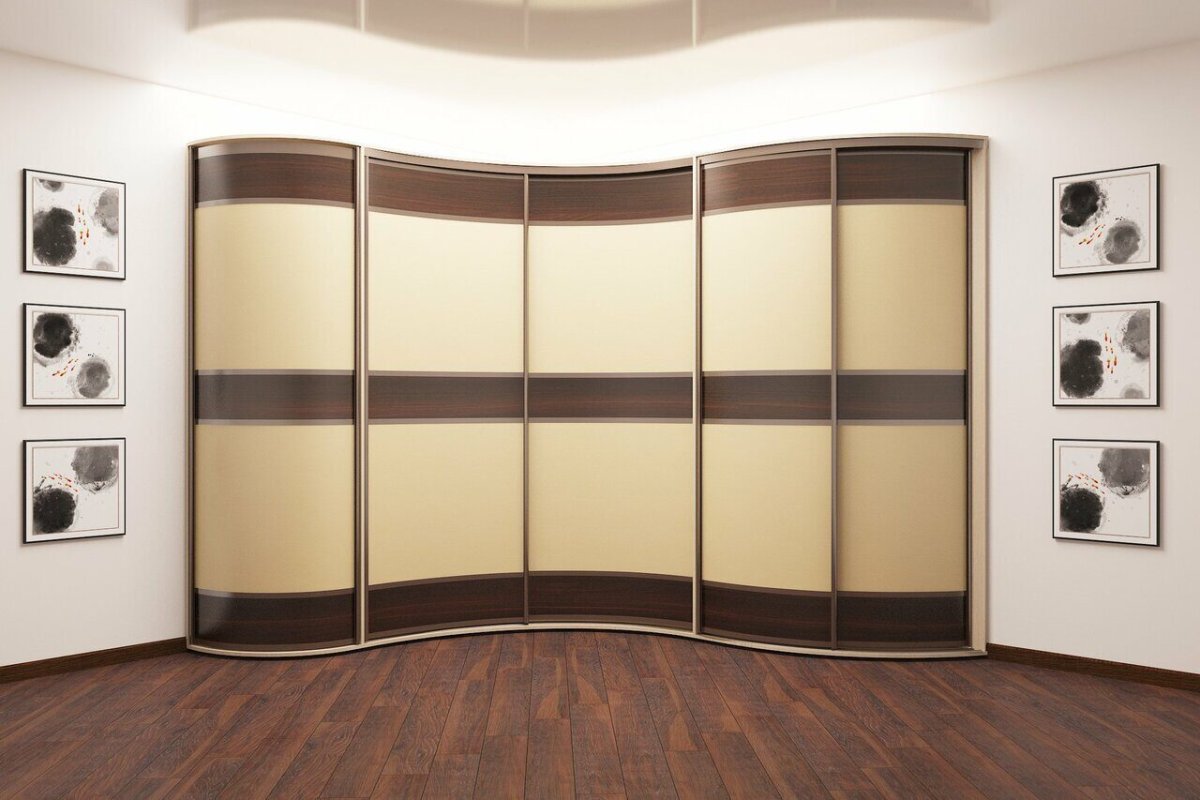 Шкаф с полукруглыми фасадами