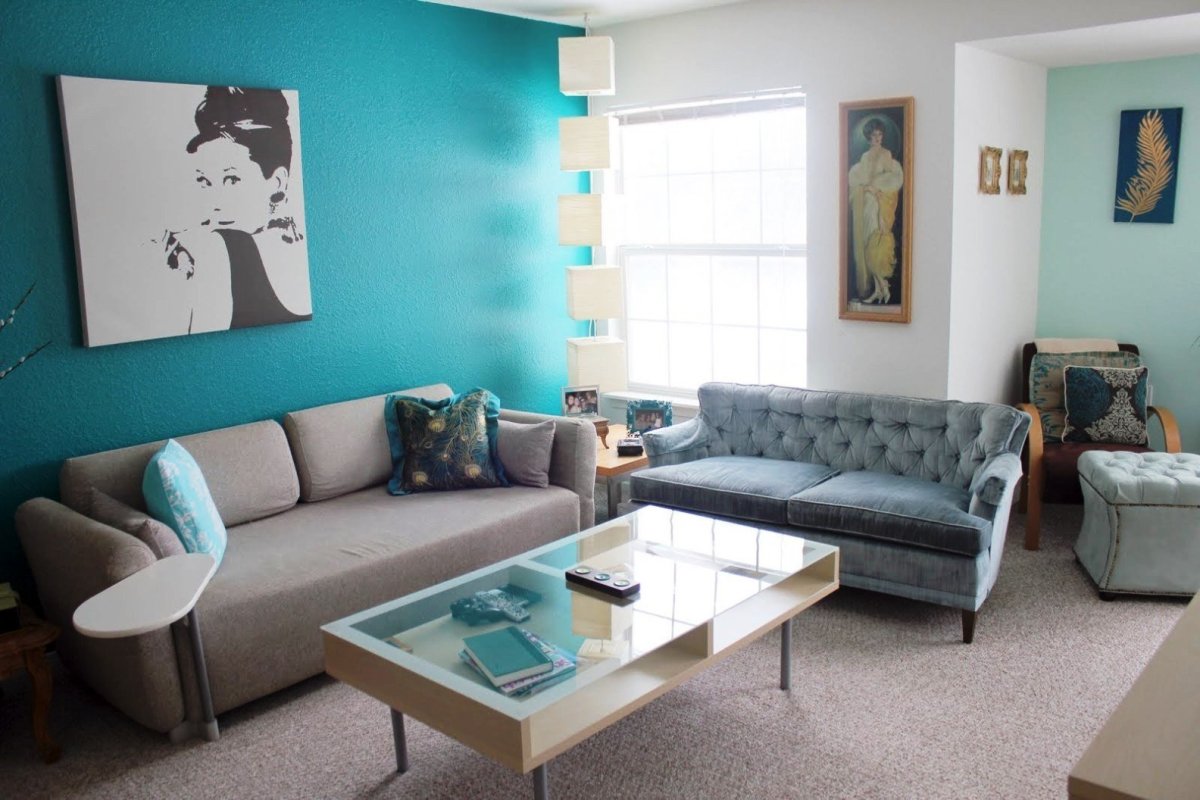 Бирюзовая гостиная