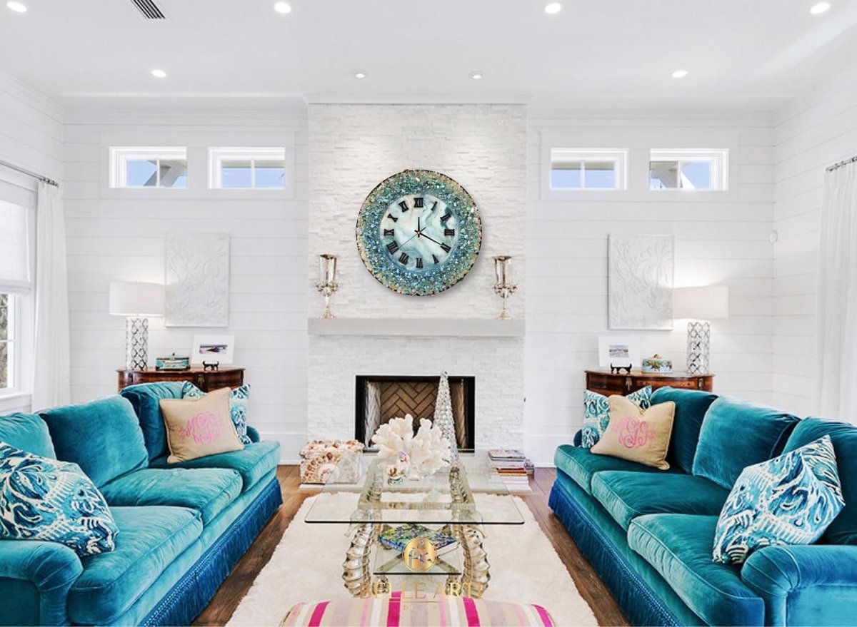Сара Ричардсон бирюзовый интерьер гостинная
