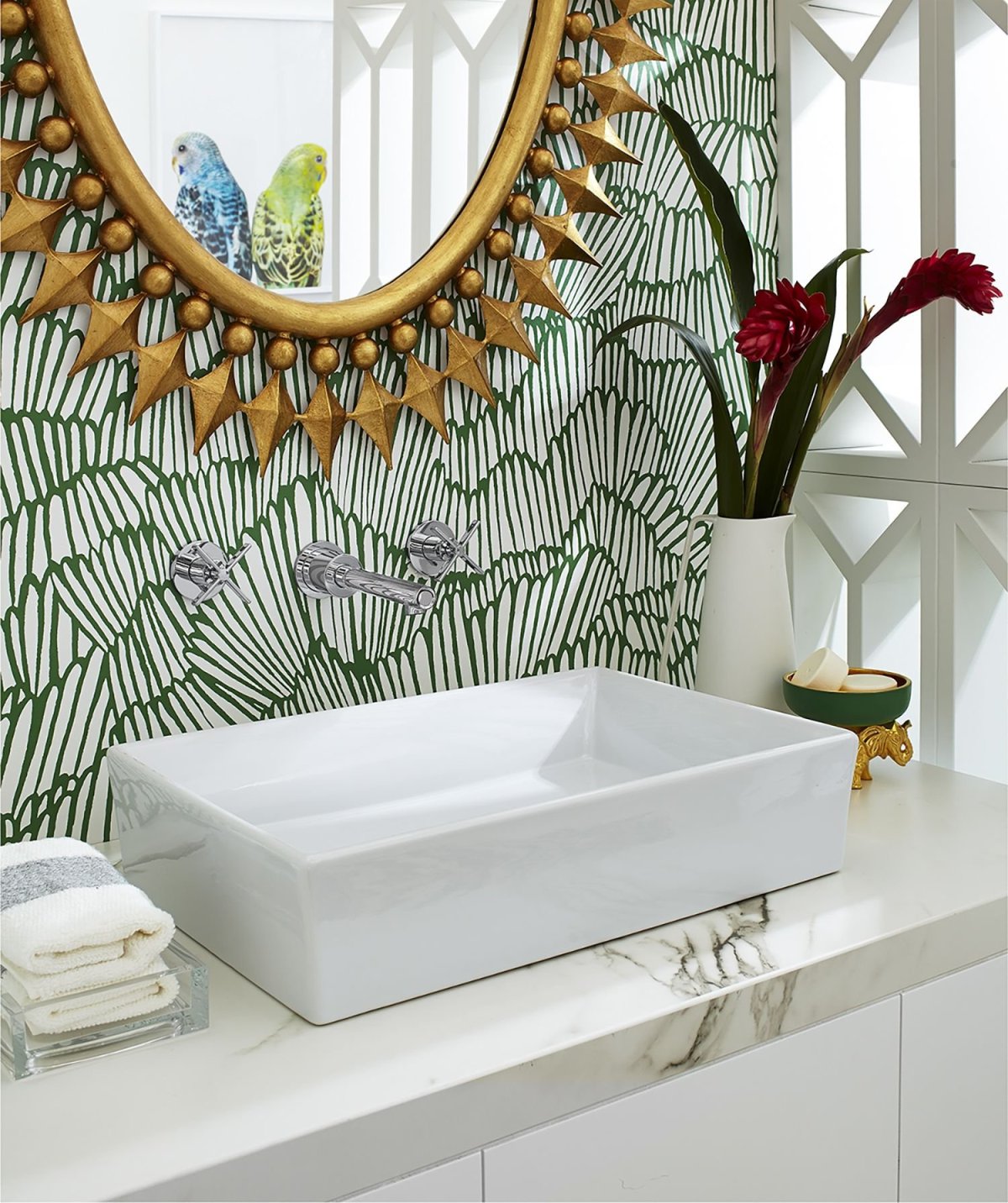 Плитка в тропическом стиле для ванной