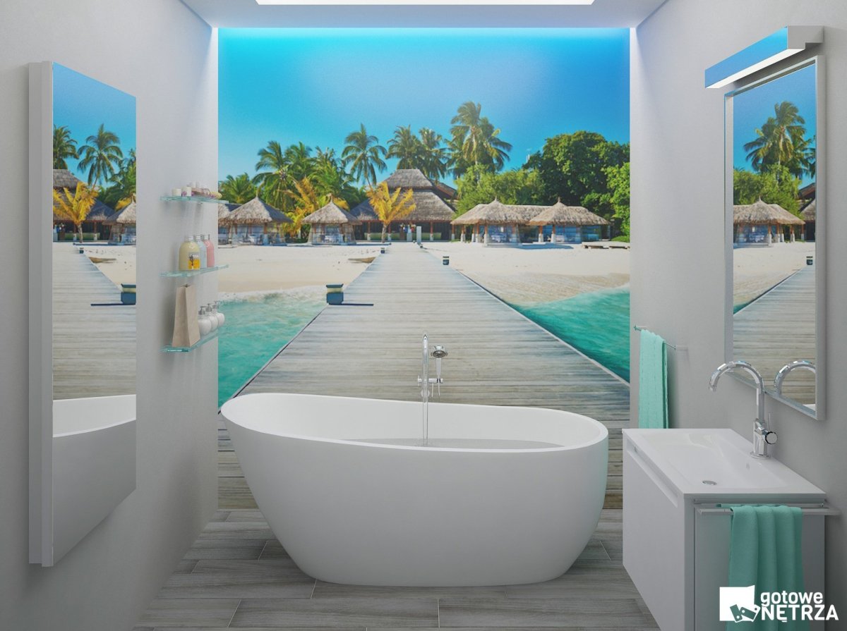 Ванна в стиле пляж