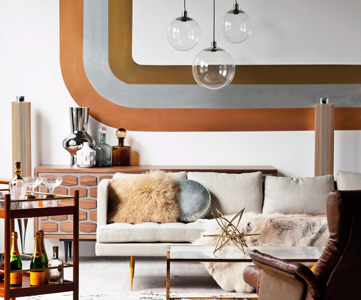 Ретро 70х интерьер Америка