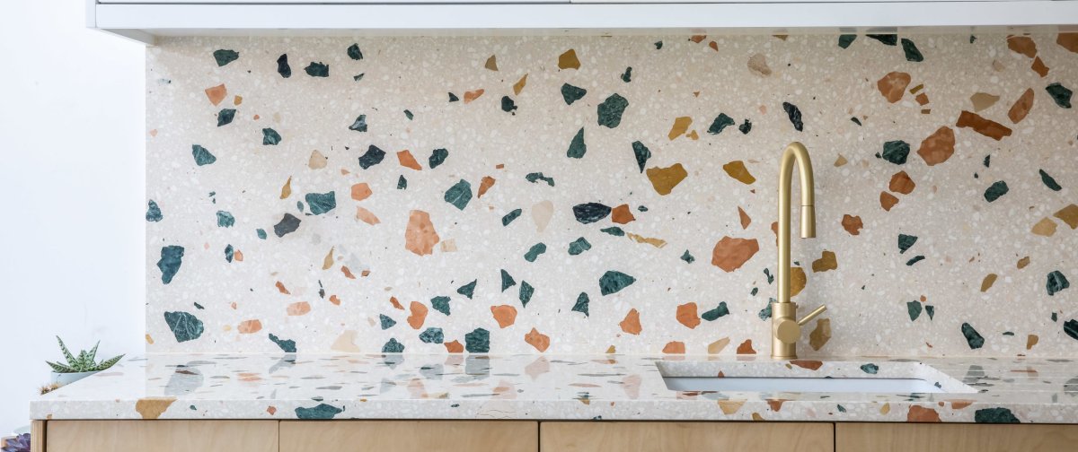 Плитка terrazzo на фартук
