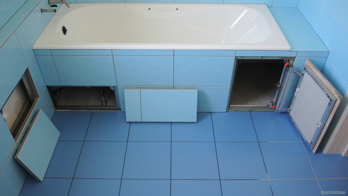 Открывающийся люк под ванной